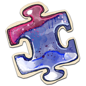 Left angle puzzle decal