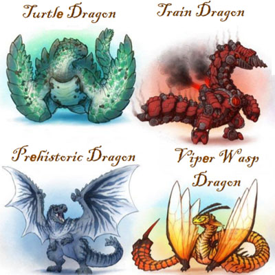 Dragon eggs - types of dragons