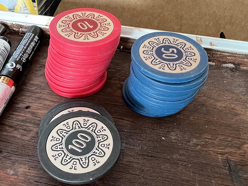 Poker chips for the games currency