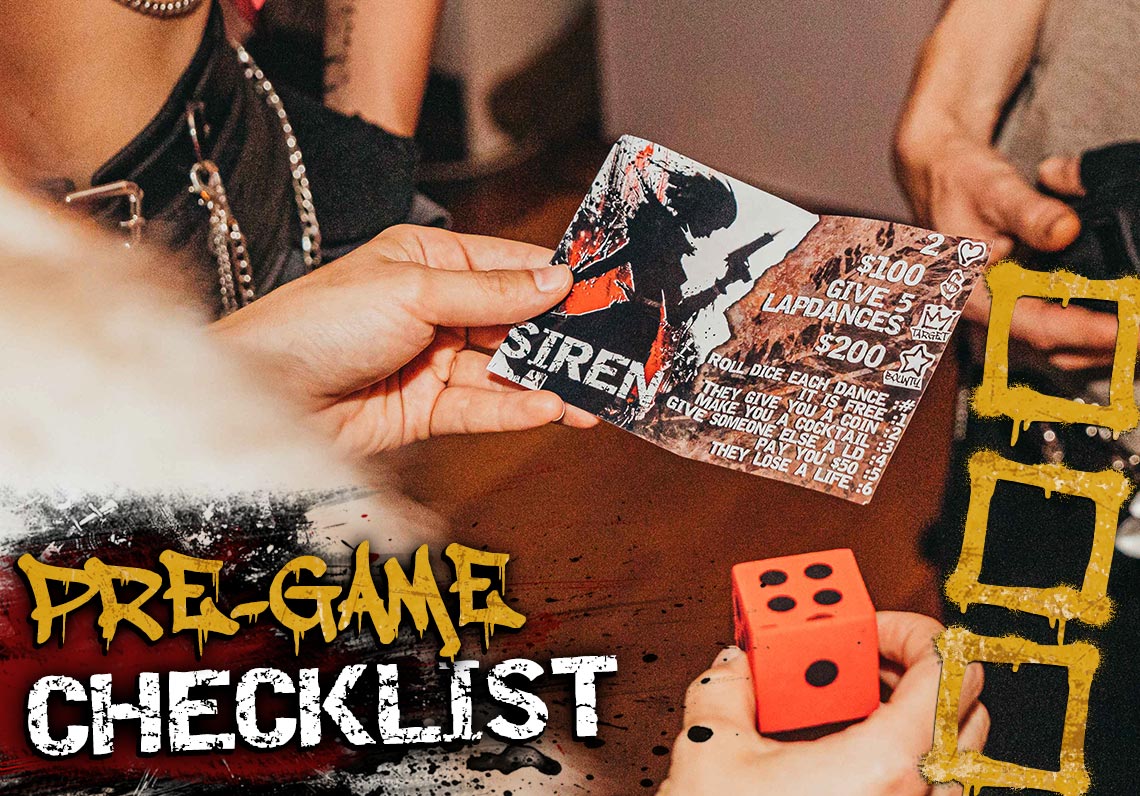 Pre-game checklist
