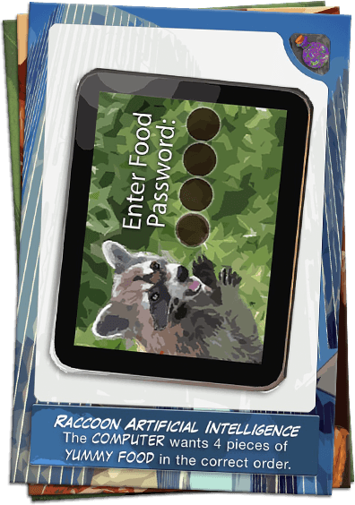 iPad combination puzzle raccoon